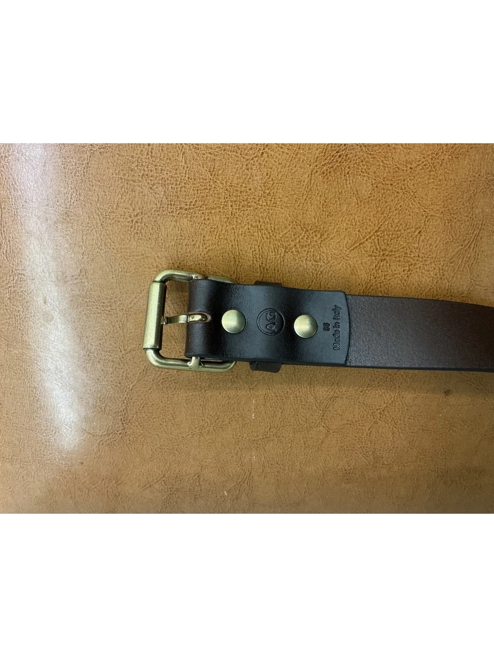 AG jeans Florence Classic brown Belt Buffed 100% Leather Made in Italy